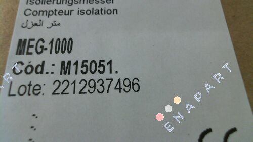 P/N: M15051 Type: MEG 1000