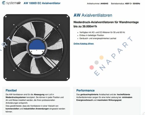 AW 1000D EC Axialventilator