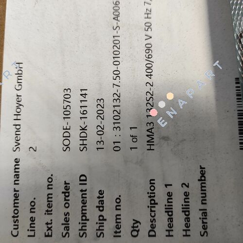 HMA3 132 S2-2  7,5  KW  IE3