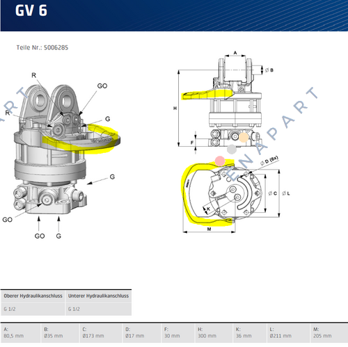 5008011R / otator GV 6, T 10-2-A/10-A