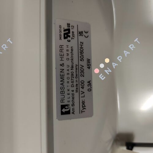 LV 400 230V 0,3/0,25A 45/39W 50/60Hz