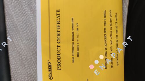 Test Certificate Certification de test officielle pour les instruments