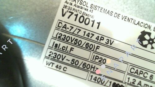 DA 7/7 CM 147 W 4 P 3 V  / V710011 ventilateur