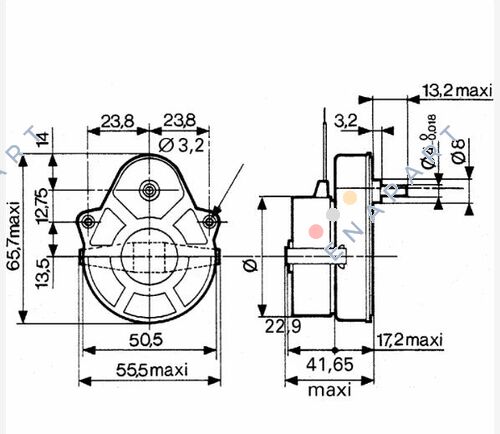 82334751 Motoréducteur à courant alternatif synchrone dans le sens des aiguilles d'une montre