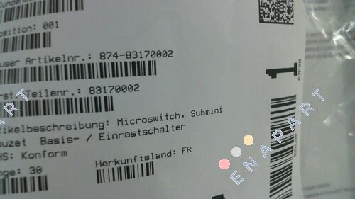 83170002 Microrupteur