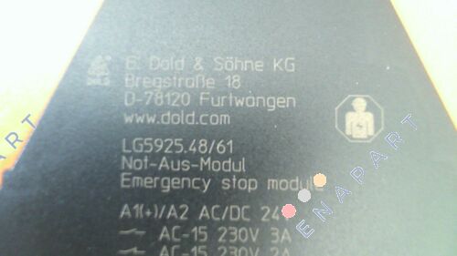 0061919 / LG5925.48/61 AC/DC24V Module d'arrêt d'urgence