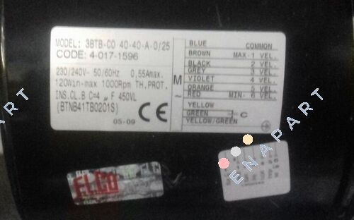 GMV 3BTB.CO.40.40.A.0/25 "SETEM049.02" *40171596* Moteur à ventilo-convecteur