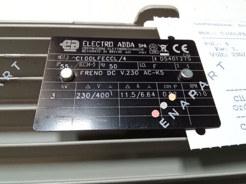 C100L-4/FECCL 3kW 4P 400/230V 50Hz B3 moteur