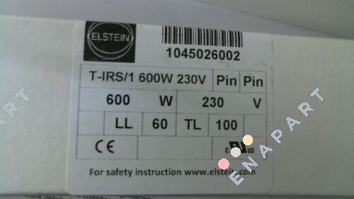 T-IRS/1 (= T-IRS) 600 W 230 V résistances