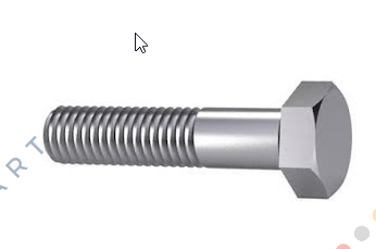 01200160090 (pack x25) Boulon à tête hexagonale ISO 4014 en acier zingué 8.8 M16X90