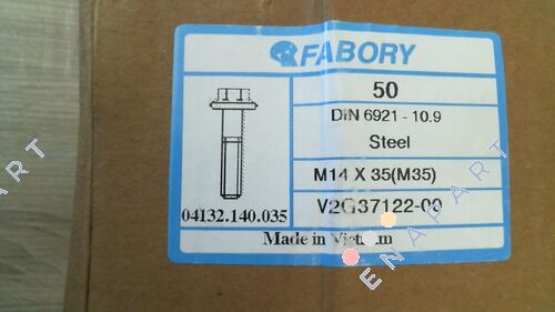 04132.140.035 (package of 50 pcs) Boulon à bride hexagonale DIN 6921 Steel Plain 10.9 M14X35
