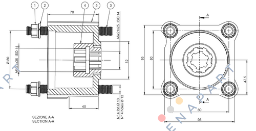 606X01K0000000 adaptateur pour pompes standard