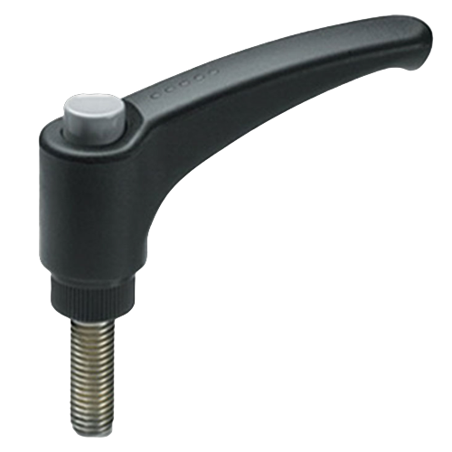 Plastic Button Head Adjustable Handles with Stud by ELESA