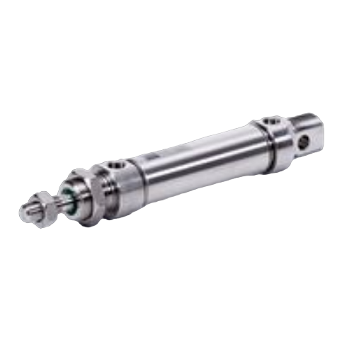 ROUND CYLINDER ACCORDING TO ISO 6432 MADE OF STAINLESS STEEL Ø 16 - 25 MM