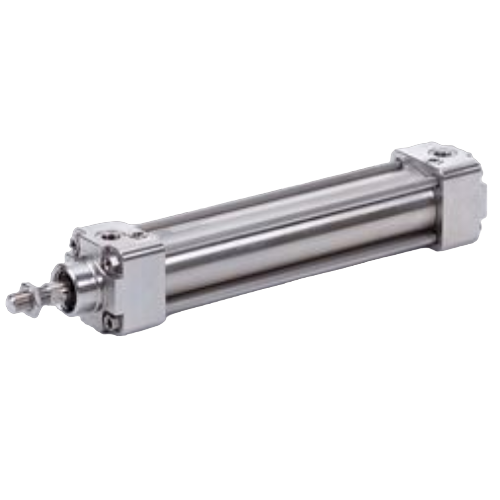 DOUBLE-ACTING TIE ROD CYLINDERS WITH CONTINUOUS PISTON ROD ACCORDING TO ISO 15552 MADE OF STAINLESS STEEL Ø 32 - 200 MM