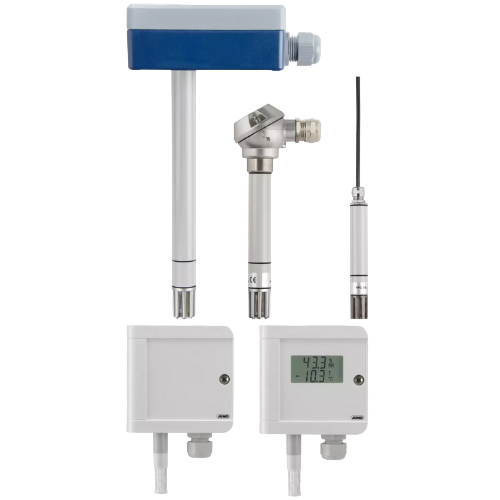 Hygro transducer and hygrothermal transducer (capacitive)