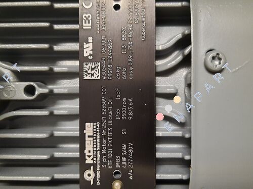 KTE 100 L 2 KT IE3 Moteur K triphasé