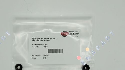 170031 / 15,0 x 5,2 x 0,6 ressort à disque