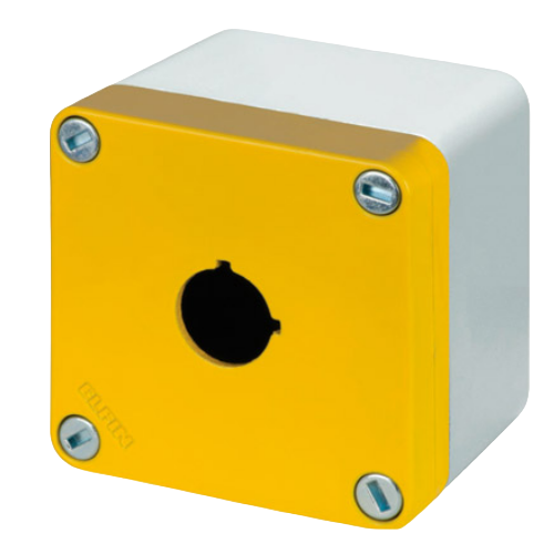 1-hole lid Ø 22, yellow