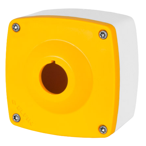 1-hole push-button enclosure, yellow