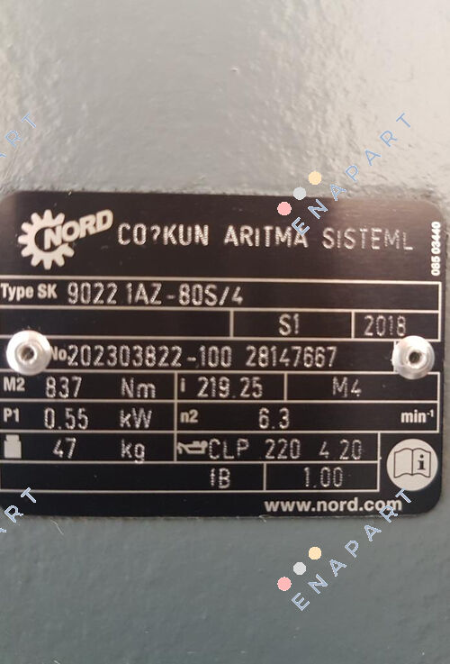 Type: SK 9022 1AZ-80S/4 moteur à engrenages