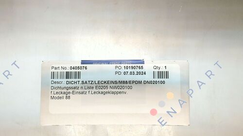 0405076 Kit de réparation Set de joints E0205 pour vanne DN020-DN100