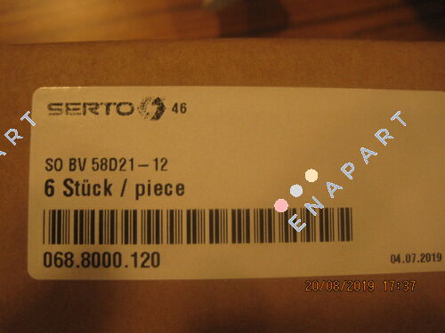 P/N: 068.8000.120, Type: SO BV 58D21-12 Robinet à bille