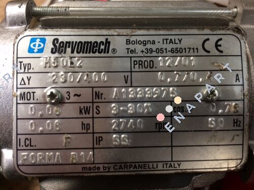 0,06kW; 2polig; 230/400V; 50Hz moteur à courant alternatif installé pour conduire avec S.N. 04,1691