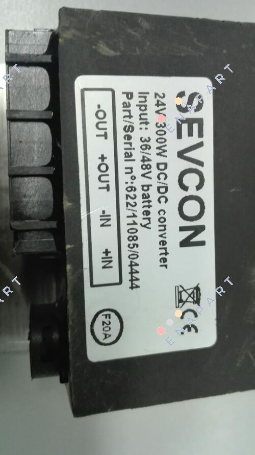 622/11085 Convertisseur DC/DC Sevçon 36/48 V, entrée 24 V, sortie 300 W