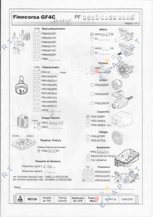 PF090300500006 COMMUTATEUR DE TRANSMISSION GF4C
